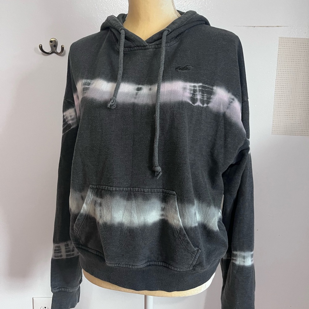 Hollister Black Tie-Dye Hoodie
